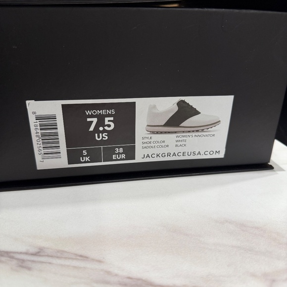 NWT Jack Grace Women's Golf Shoes and extra saddle cover, never worn, Size 7.5 - Picture 11 of 11